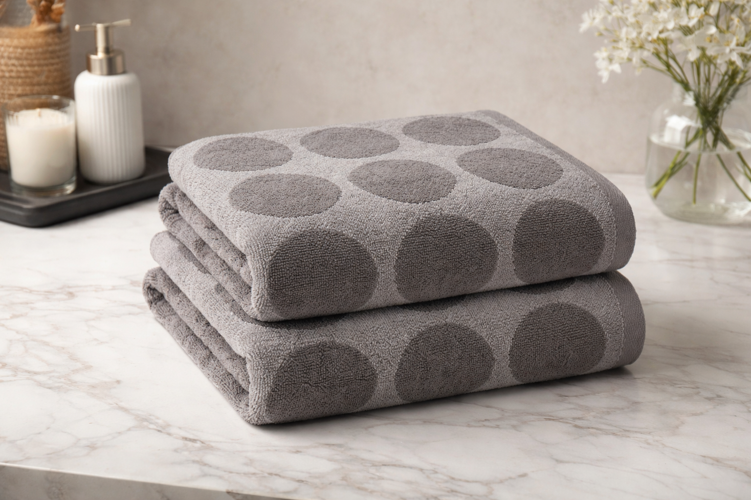 Cotton Towel – Circular Texture