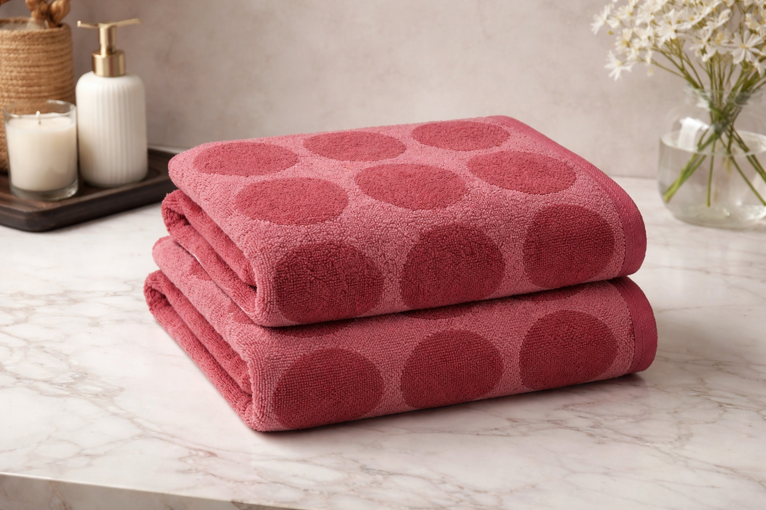 Cotton Towel – Circular Texture