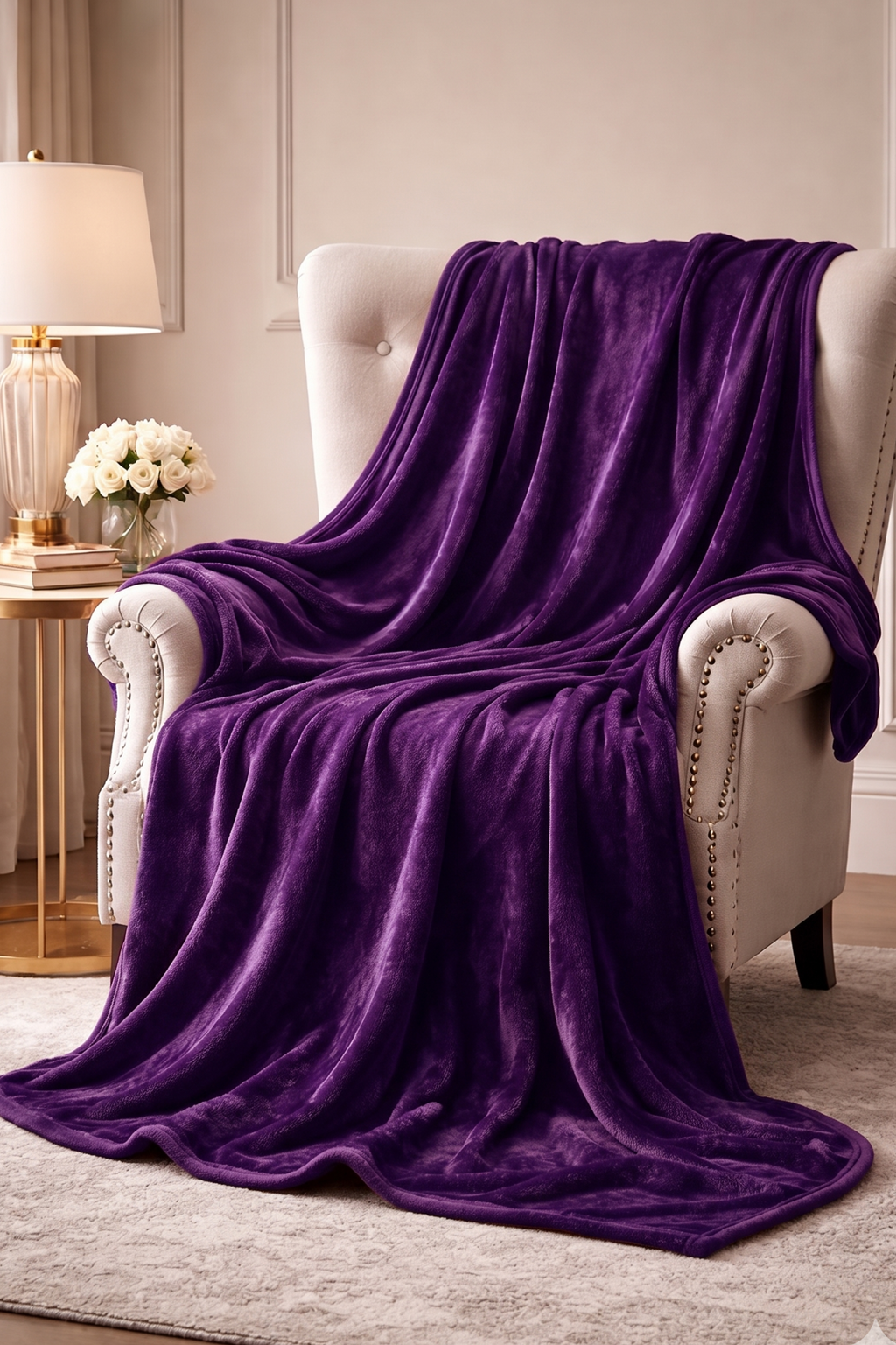 Premium Shaggy Blanket: Purple
