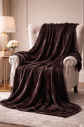 Premium Shaggy Blanket: Dark Brown