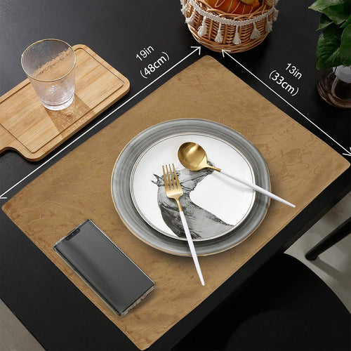 Set of 7 Pcs Luxury Velvet Table Runner camel