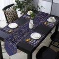 Set of 7 Pcs Luxury Velvet Table Runner blue