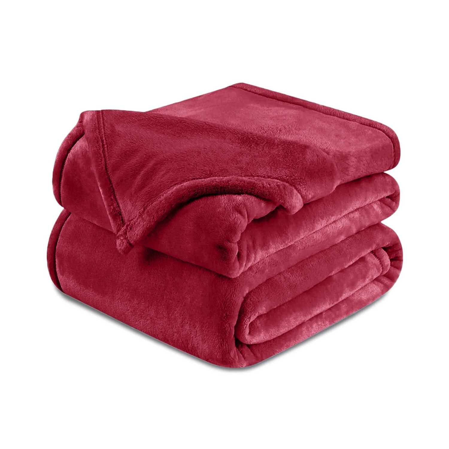 Shaggy Blanket solid pattern burgundy