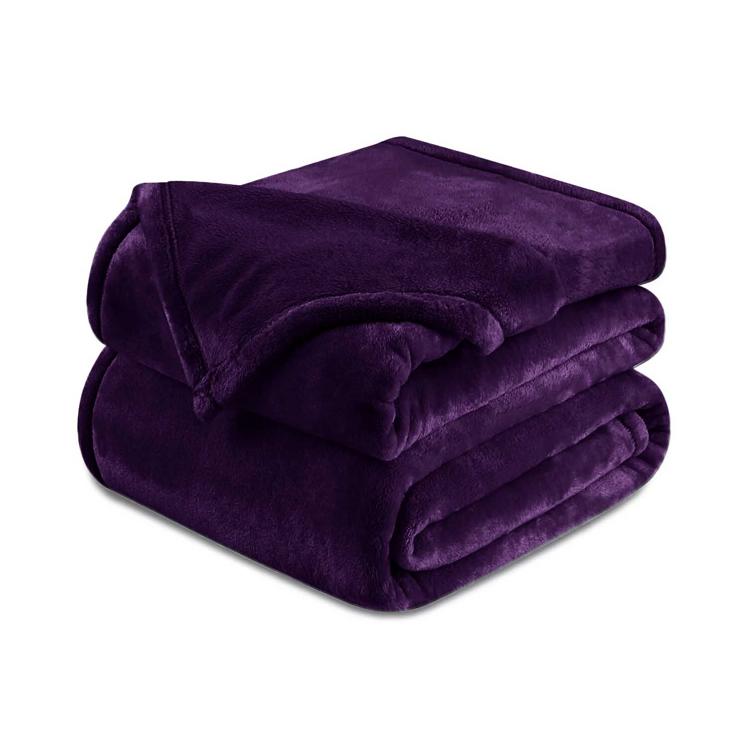 Shaggy Blanket solid pattern Purple